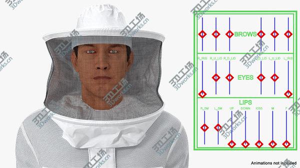 images/goods_img/20210312/3D model Man wearing Beekeeping Suit Rigged/5.jpg